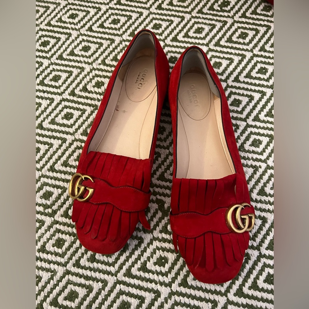 Gucci Marmont GG Red Flats/Loafers size 39